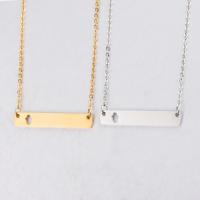 Stainless Steel Jewelry Necklace, Rectangle, polished, oval chain & for woman Approx 18 Inch 