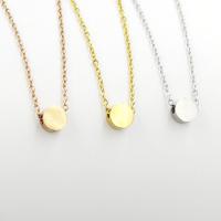 Stainless Steel Jewelry Necklace, Flat Round, polished, Unisex & oval chain Approx 17.72 Inch 