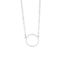 Stainless Steel Jewelry Necklace, Donut, polished, oval chain & for woman, original color Approx 18 Inch 