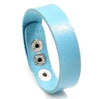 PU Leather Cord Bracelets, with Iron, Adjustable & for woman 