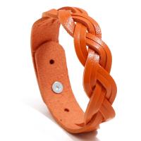 PU Leather Cord Bracelets, with Zinc Alloy, plated, Adjustable & for woman 