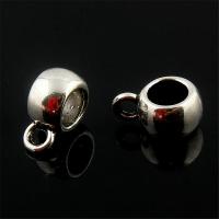 Zinc Alloy Bail Beads, plated, fashion jewelry & DIY, silver color, 8*11mm 