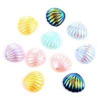 Acrylic Jewelry Pendant, Shell, plated, DIY, mixed colors, 20*19mm 