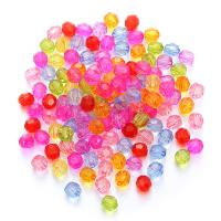 Mode Kunststoff-Perlen, Kunststoff, plattiert, DIY, Zufällige Farbe, 8mm, 200PCs/Tasche, verkauft von Tasche