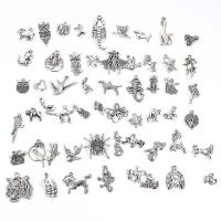 Zinc Alloy Jewelry Pendants, plated, DIY & mixed, silver color, 42-14mm 