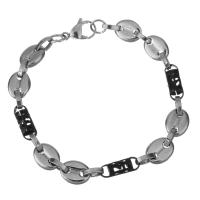 Stainless Steel Chain Bracelets, for woman, original color   Approx 8 Inch 
