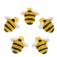Tier Kunstharz Cabochon, Harz, Biene, gelb, 20x7mm, ca. 100PCs/Tasche, verkauft von Tasche