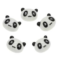 Tier Kunstharz Cabochon, Harz, Panda, weiß und schwarz, 18x14x6mm, ca. 100PCs/Tasche, verkauft von Tasche