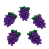Fruta resina Cabochon, Uva, Joyería & Bricolaje, Púrpura, 19x27x7mm, aproximado 100PCs/Bolsa, Vendido por Bolsa