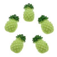 Fruit Resin Cabochon, Pineapple, fashion jewelry & DIY, green Approx 