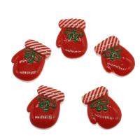 Harz Cabochon, Weihnachtshandschuh, Modeschmuck & DIY, rot, 15.5x21x4.5mm, ca. 100PCs/Tasche, verkauft von Tasche