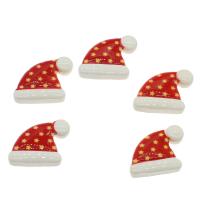 resina cabujón, Sombrero de Navidad, Joyería & Bricolaje, Rojo, 17x16x4mm, aproximado 100PCs/Bolsa, Vendido por Bolsa