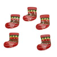 Harz Cabochon, Weihnachtssocke, Modeschmuck & DIY, rot, 18x19x3.5mm, ca. 100PCs/Tasche, verkauft von Tasche