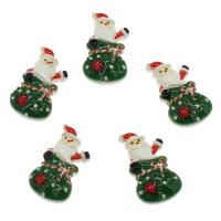 Harz Cabochon, Schneemann, Weihnachts-Design & Modeschmuck & DIY, grün, 15x25x5mm, ca. 100PCs/Tasche, verkauft von Tasche