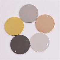 Brass Jewelry Pendants, Flat Round, plated, Random Color, 25mm Approx 1mm 