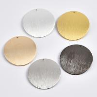 Brass Jewelry Pendants, Flat Round, plated, DIY, Random Color, 30mm Approx 1mm 