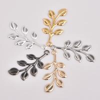 Brass Leaf Pendants, plated, Random Color Approx 2mm 
