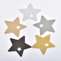 Brass Star Pendants, laiton, étoile, Placage, Couleur aléatoire, 38mm Environ 1mm Vendu par sac
