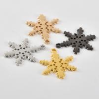 Brass Jewelry Pendants, Snowflake, plated, Random Color Approx 1mm 
