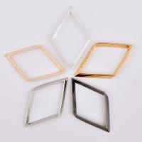 Brass Jewelry Pendants, Rhombus, plated, Random Color Approx 1mm 