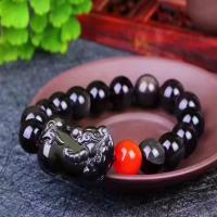 Multicolour Agate Bracelet, with Red Agate, Fabulous Wild Beast, Carved, polished & Unisex mixed colors Approx 8 Inch 