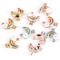 Zinc Alloy Floating Charm Pendant, plated, for 6mm beads & enamel 26*23mm 