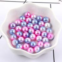 Acrylic Jewelry Beads, Round, plated, DIY, multi-colored, 8mm 