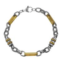 Stainless Steel Chain Bracelets, plated, fashion jewelry & for woman  6.5mm Approx 8 Inch 