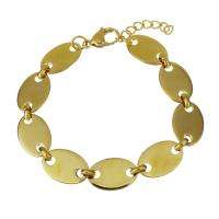 Stainless Steel Chain Bracelets, with 1Inch extender chain, gold color plated, for woman  Approx 7 Inch 