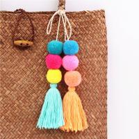 Cotton Thread Key Chain, Tassel, durable & fashion jewelry, multi-colored, 850mm 
