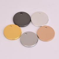 Brass Jewelry Pendants, Flat Round, plated, Random Color, 12mm Approx 1.2mm 