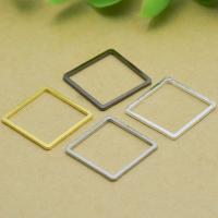 Brass Jewelry Finding, Square, plated, hollow, Random Color 