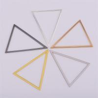Brass Jewelry Finding, Triangle, plated, hollow, Random Color 