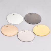 Brass Jewelry Pendants, Flat Round, plated, Random Color, 20mm Approx 1.5mm 