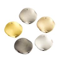 Brass Jewelry Pendants, Flat Round, plated, Random Color, 15mm Approx 1mm 