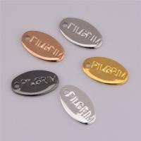 Brass Jewelry Pendants, plated, DIY & with letter pattern, Random Color Approx 1.3mm 