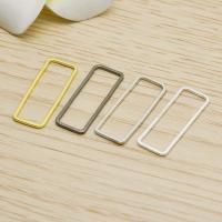 Brass Jewelry Finding, Rectangle, plated, hollow, Random Color 