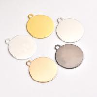 Brass Jewelry Pendants, Flat Round, plated, Random Color Approx 1.5mm 