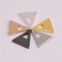 Brass Jewelry Finding, Triangle, plated, hollow, Random Color 