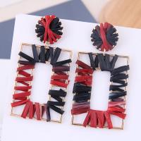 Zinc Alloy Drop Earring, plated, for woman 74*36mm 