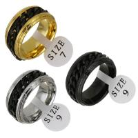 Stainless Steel Finger Ring, with Resin, plated, Unisex 10mm, US Ring 