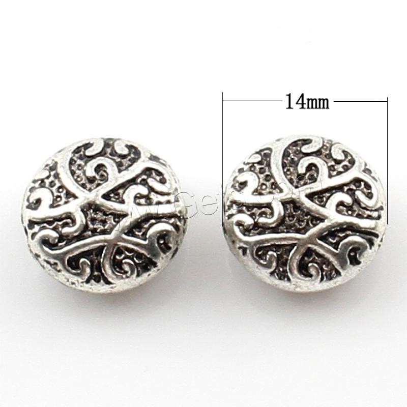 Zinc Alloy Jewelry Beads, plated, more colors for choice, 14x14x8mm, Hole:Approx 1mm, Approx 100PCs/Bag, Sold By Bag