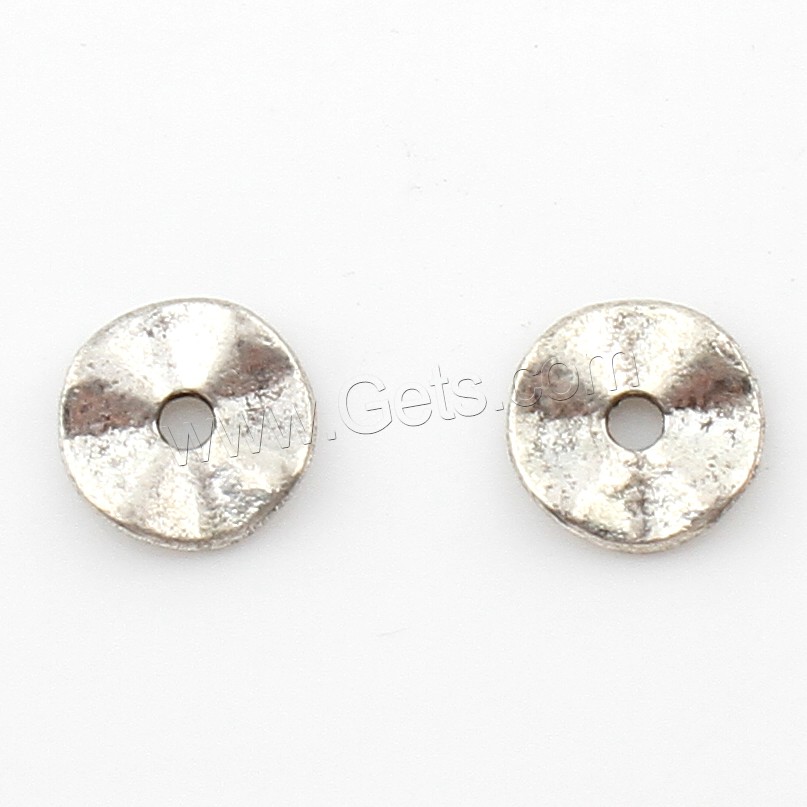 Zinc Alloy Spacer Bead, plated, more colors for choice, 10x10x1mm, Hole:Approx 3mm, Approx 1250PCs/Bag, Sold By Bag