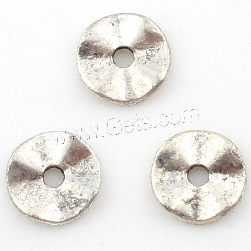 Zinc Alloy Spacer Bead, plated, more colors for choice, 10x10x1mm, Hole:Approx 3mm, Approx 1250PCs/Bag, Sold By Bag