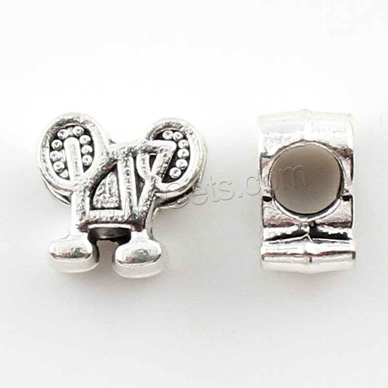 Zinc Alloy Jewelry Beads, plated, more colors for choice, 12x12x7mm, Hole:Approx 5mm, Approx 166PCs/Bag, Sold By Bag