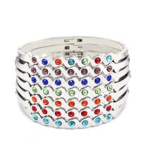 Stainless Steel Bangle, Unisex & with rhinestone Inner Approx 65mm 