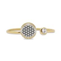 316L Stainless Steel Aromatherapy Bangle, gold color plated & micro pave cubic zirconia & for woman, Inner Approx 60mm 