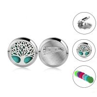 316L Stainless Steel Brooch, Flat Round, Unisex & hollow, original color, 30mm 
