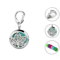 Stainless Steel Key Chain, 316L Stainless Steel, Flat Round, Unisex & hollow, 30mm 