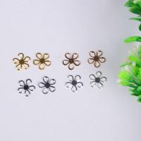 Brass Jewelry Finding, Flower, plated, hollow, Random Color, 9.5mm 